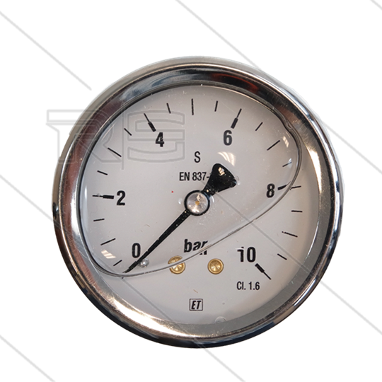 Manometer 0-10 Bar - 1/4&quot; AG - Eingang hinten - Ø63mm