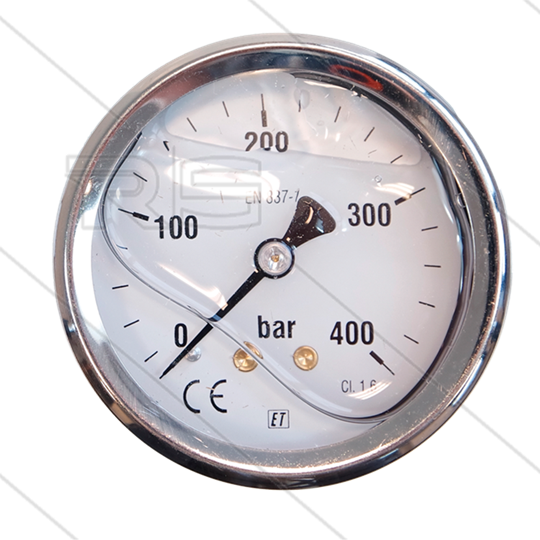Manometer 0-400 Bar - 1/4&quot; AG - Eingang hinten - Ø63mm