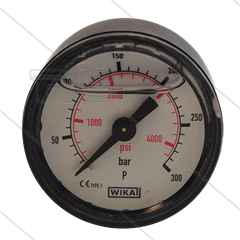 Manometer 0-300 Bar - 1/8&quot; AG - Eingang hinten - Ø40mm - Kunststoffgehäuse