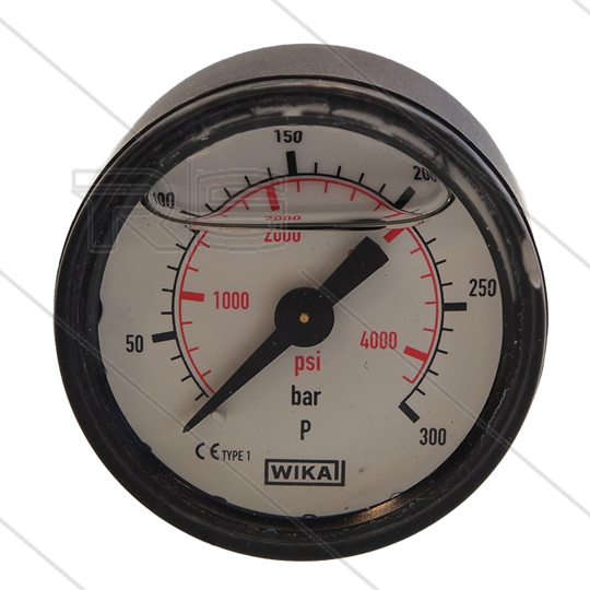 Manometer 0-300 Bar - 1/8&quot; AG - Eingang hinten - Ø40mm - Kunststoffgehäuse