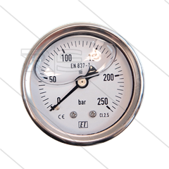 Manometer 0-250 Bar - 1/4&quot; AG - Eingang hinten - Ø52mm