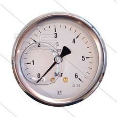 Manometer 0-6 Bar - 1/4&quot; AG - Eingang hinten - Ø63mm