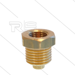 Reduziernippel für Manometer - Mesing - 1/8&quot; IG x 1/4&quot; AG