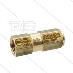 VNR-O - Rückschlagventil - Messing - 150 Bar - 25 l/min - max 90°C - 2 x 1/4" IG