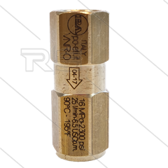 VNR-O -  Rückschlagventil - Messing - 150 Bar - 40 l/min - max 90°C -  2 x 3/8&quot; IG