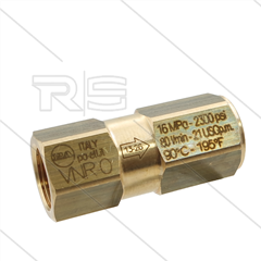 VNR-O - Rückschlagventil - Messing - 150 Bar - 80 l/min - max 90°C - 2 x 1/2" IG