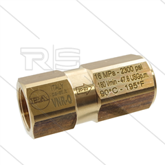 VNR-O - Rückschlagventil - Messing - 150 Bar - 180 l/min - max 90°C - 2 x 3/4" IG