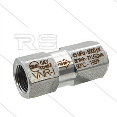 VNR-I - Rückschlagventil - Edelstahl 400 Bar - 80 l/min - max 90°C - 2 x 1/2" IG