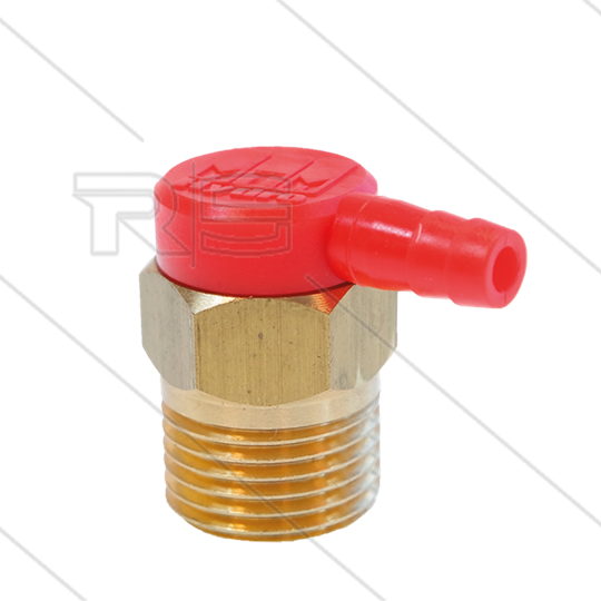TRV - Thermoventil - 10 Bar - 30 l/min - Öffnungstemp 56°C - 1/2&quot; AG - 7mm Schlauchtülle