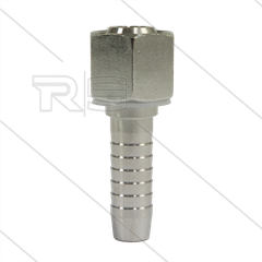 Pressnippel - Edelstahl - DN06 (1/4&quot;) - 1/4&quot; DKR - SW17