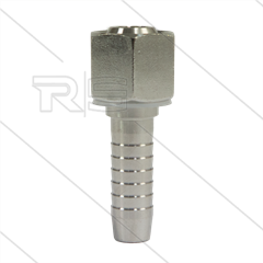 Pressnippel - Edelstahl - DN06 (1/4&quot;) - 3/8&quot; DKR - SW19