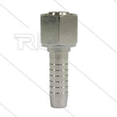 Pressnippel - Edelstahl - DN08 (5/16&quot;) - 3/8&quot; DKR - SW19