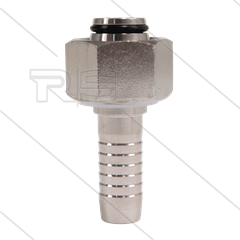 Pressnippel - Edelstahl - DN06 (1/4&quot;) - M18x1,5 (12L) DKOL - mit O-Ring - SW22