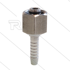 Pressnippel - Edelstahl - DN08 (5/16&quot;) - M16x1,5 (10L) DKOL - mit O-Ring - SW19
