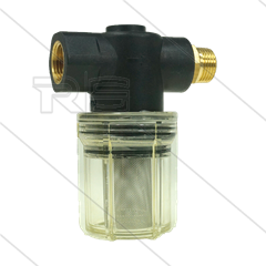 F5 LB Kunststoff Filter - mit 1/4&quot; Bypass Anschluss - 300 mµ - 10 bar - 30 l/min - 1/2&quot; IG x 1/2&quot; AG
