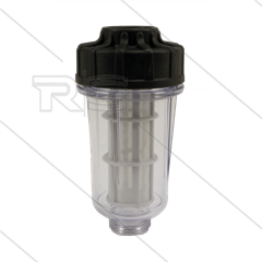FPL Kunststoff Filter - 120 mµ - 10 bar - 80 l/min - max 40°C - 3/4&quot; IG x 3/4&quot; AG