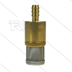 Chemiefilter Edelstahl/Messing mit VA Rückschlagventil - 300 mµ - 1,1 l/min - max 40°C