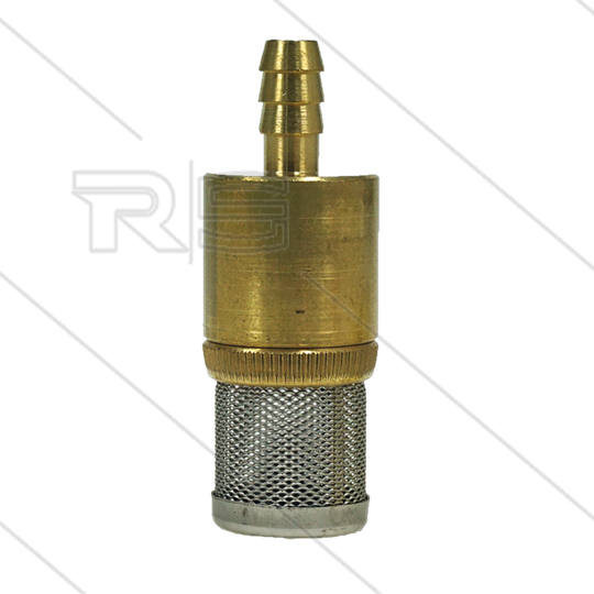 Chemiefilter Edelstahl/Messing mit VA Rückschlagventil - 300 mµ - 1,1 l/min - max 40°C