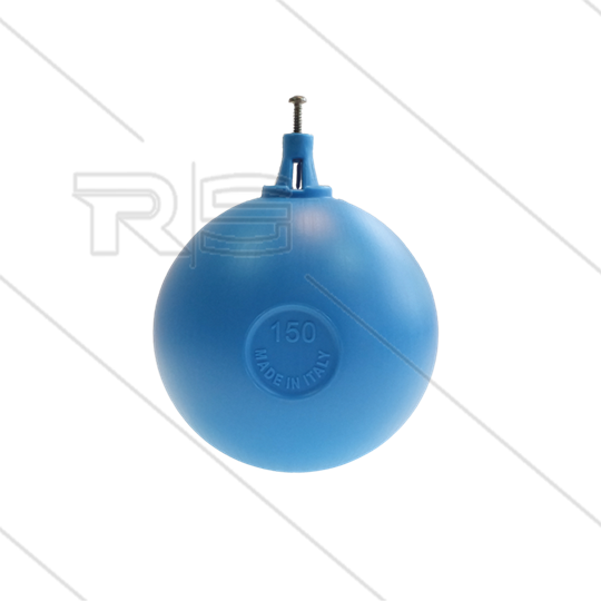 Schwimmerball blau PVC mit Klemmbefestigung - Ø150mm - max 80°C - für Schwimmerventil 220215