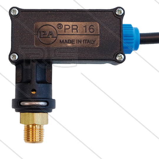 PR16 - Druckschalter - 1/4&quot; AG - Einschaltdruck 15 Bar - max 250 Bar - (Blaue markierung)