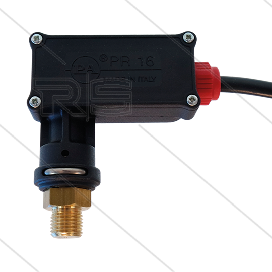 PR16 - Druckschalter - 1/4&quot; AG - Einschaltdruck 25 Bar - max 250 Bar - (Rote markierung)
