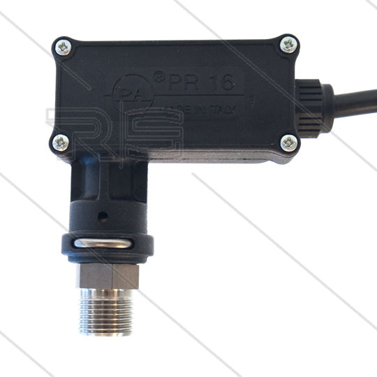 PR16 - Druckschalter - Edelstahl 3/8&quot; AG - Einschaltdruck 40 Bar - max 250 Bar - (schwarze markierun