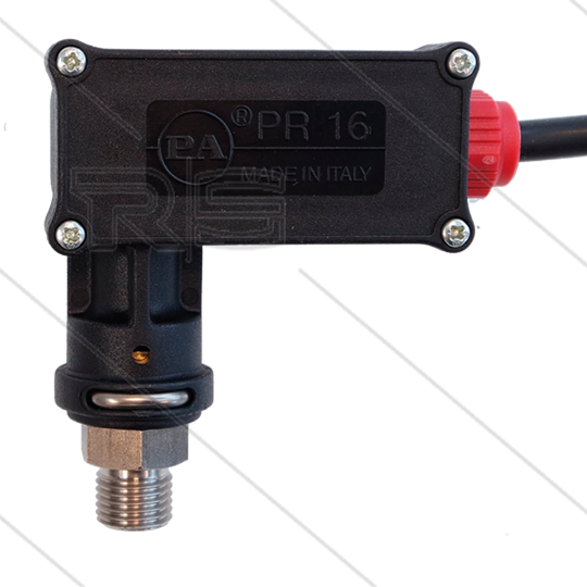 PR16 - Druckschalter - Edelstahl 3/8&quot; AG - Einschaltdruck 25 Bar - max 250 Bar - (rote markierung)
