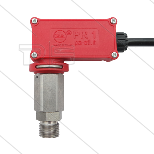 PR1 - Druckschalter - Edelstahl 3/8&quot; AG - Einschaltdruck 45 Bar - max 600 Bar - (schwarze markierung