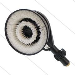 ST21 rotierende Waschbürste mit Kniegelenk - Nylon weiß - max 50 Bar - max 50°C - 1/4&quot; IG
