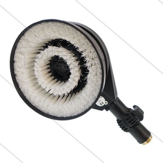 ST21 rotierende Waschbürste mit Kniegelenk - Nylon weiß - max 50 Bar - max 50°C - 1/4&quot; IG