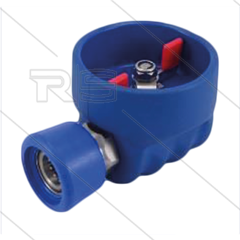 Kugelhahn 1/2&quot; - mit Schutz - Edelstahl 304 - 60 Bar - max 95°C - 1/2&quot; IG x ST3100