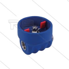 Kugelhahn 1/2&quot; - mit Schutz - Edelstahl 304 - 60 Bar - max 95°C - 2 x 1/2&quot; IG