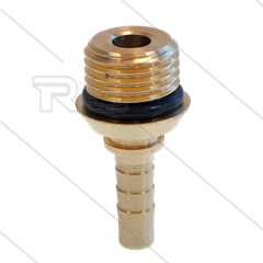 Pressnippel - Messing - DN05 - 1/4&quot; AGR - mit O-Ring - für Rohrreinigungsdüse - ohne Sechskant