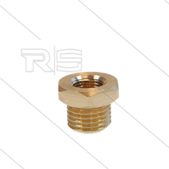 Reduziernippel - Messing - 1/4&quot; AG x 1/8&quot; IG
