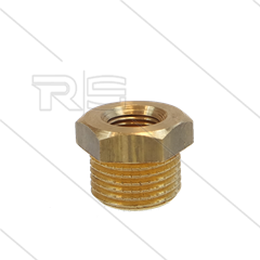 Reduziernippel - Messing - 3/8&quot; AG x 1/8&quot; IG
