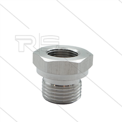 Reduziernippel - Edelstahl - 500 Bar - 1/2" AG x 3/8" IG