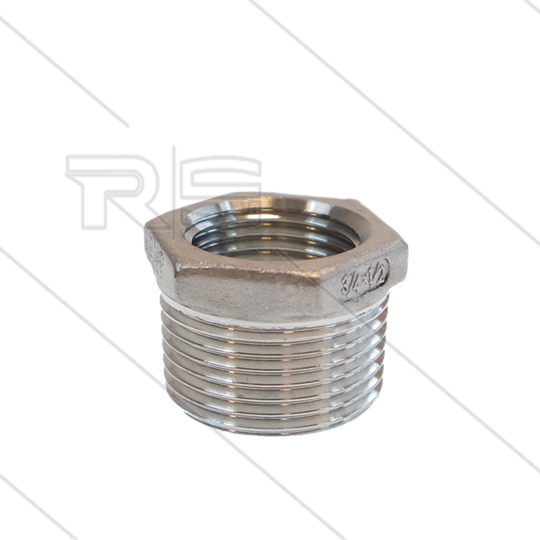 Reduziernippel - Edelstahl - 3/4" AG x 1/2" IG 