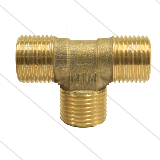 T-Stück - Messing - 300 Bar - 3 x 3/8&quot; AG