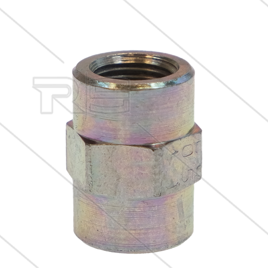 Muffe 2 x 1/8&quot; IG - mit Sechskant