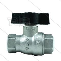 Kugelhahn 3/8&quot; - T-Griff - Edelstahl 316 - 100 Bar - 2 x 3/8&quot; IG