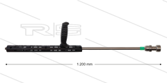 RP72 Schaumlanze - L=120cm - Düse 2,0 - 1/4&quot; AG - grüne Markierung - (< 15 l/min)