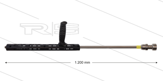 RP72 Schaumlanze - L=120cm - Düse 2,3 - 1/4&quot; AG - gelbe Markierung - (< 20 l/min)