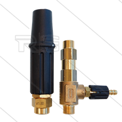 LS3 - Schaumlanze kurz (Düse 1,8mm) + Injektor (Düse 1,2mm - 040) - 60 bis 160 Bar - 5 bis 9 l/min