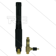 LS12 - Schaumlanze - schwarz (Düse 1,8mm) + LS12 injektor (Düse 1,2mm - 040) - 60 bis 200 Bar