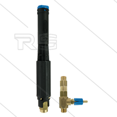 LS12 - Schaumlanze - schwarz (Düse 2,5mm) + injektor ( Düse 1,8mm - 090) - 100 bis 200 Bar - 15 bis