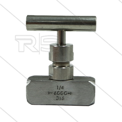 Nadelventil Edelstahl - 400 Bar - 2 x 1/4&quot; IG