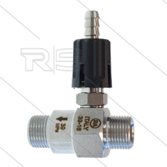 Chemieinjektor - Edelstahl - Einstellbar - Ø1.8mm (090) - 350 Bar - 30 l/min - max 90°C - 2 x 3/8&quot;