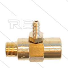 Chemieinjektor - Messing - Ø1.8mm (090) - 280 Bar - 30 l/min - max 90°C - 3/8&quot; IG x 3/8&quot; AG
