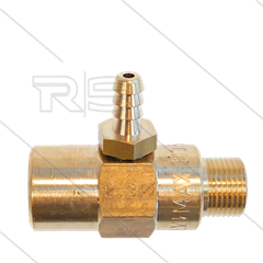 Chemieinjektor - Messing - Ø2.3mm (150) - 280 Bar - 30 l/min - max 90°C - 3/8&quot; IG x 3/8&quot; AG