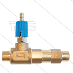 LS12 - Schauminjektor - Messing - Ø1.8mm (090) - 220 Bar - 28 l/min - max 90°C - 2x 3/8&quot; AG